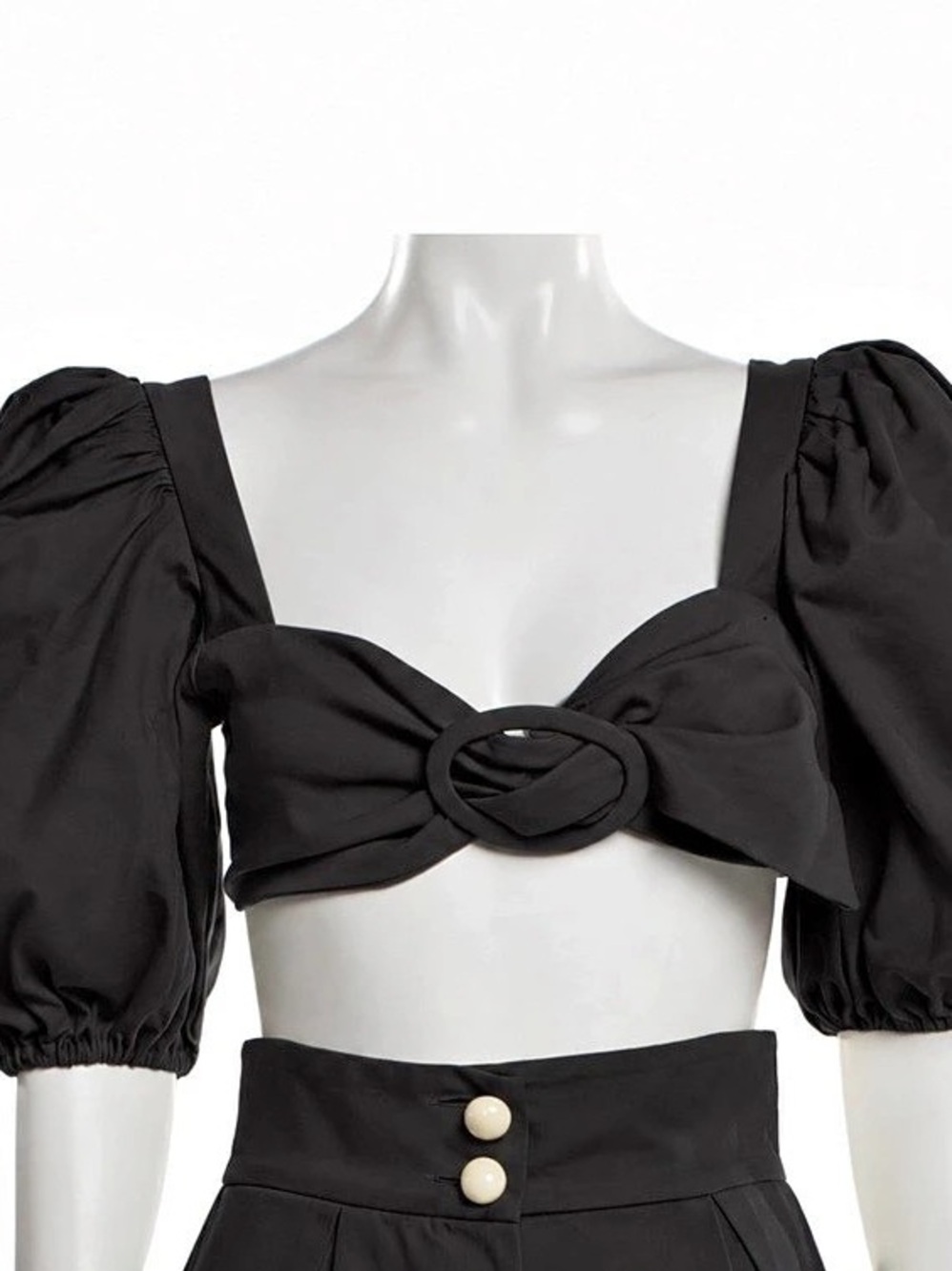 Adriana Degreas Cropped Top in Black
